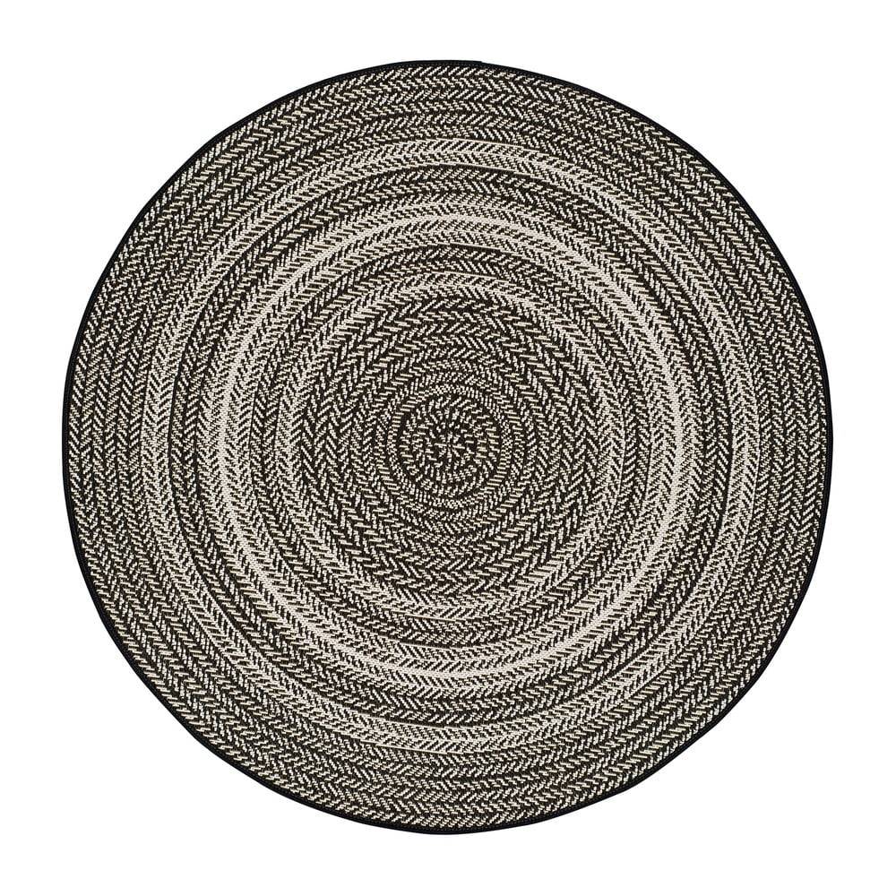 Universal Čierny vonkajší koberec  Silvana Rutto, ⌀ 120 cm, značky Universal