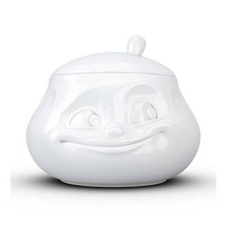 58products Biela usmievavá cukornička z porcelánu , značky 58products