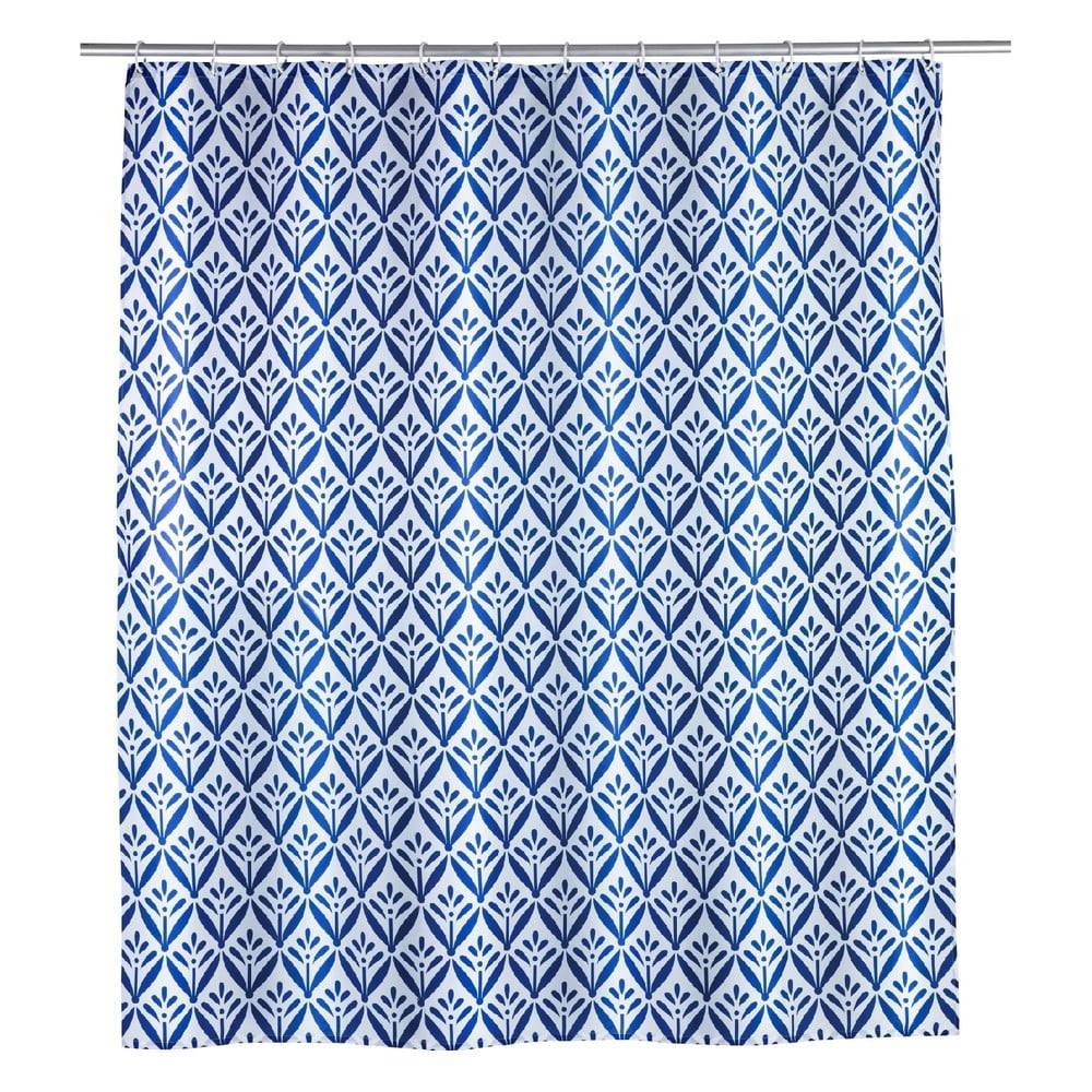Wenko Modrý sprchový záves  Lorca, 180 × 200 cm, značky Wenko