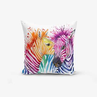 Minimalist Cushion Covers Obliečka na vankúš s prímesou bavlny  Colorful Zebras Oleas, 45 × 45 cm, značky Minimalist Cushion Covers