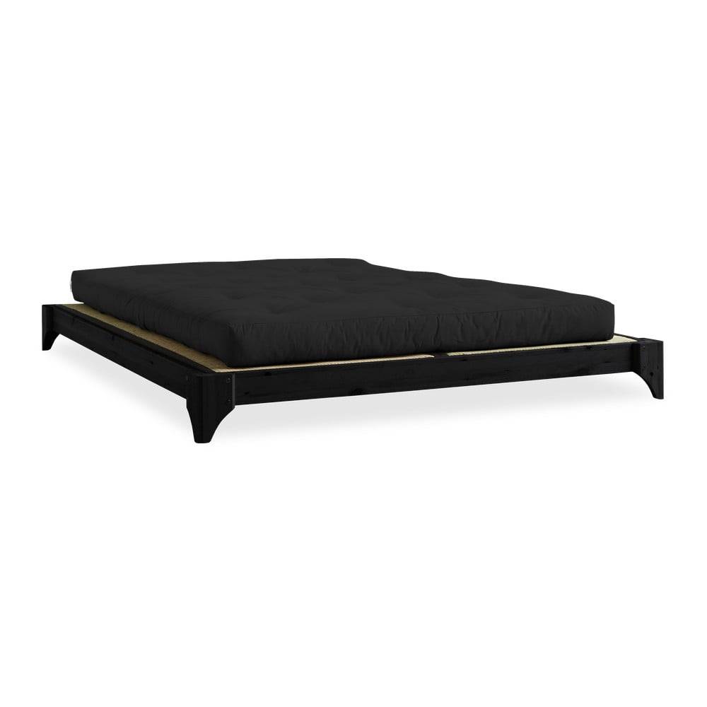Karup Design Čierna posteľ z borovicového dreva  Elan, 180 × 200 cm, značky Karup Design