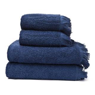 Bonami Súprava 2 námorníckymodrých uterákov a 2 osušiek zo 100 % bavlny  Selection, 50 × 90 + 70 × 140 cm, značky Bonami