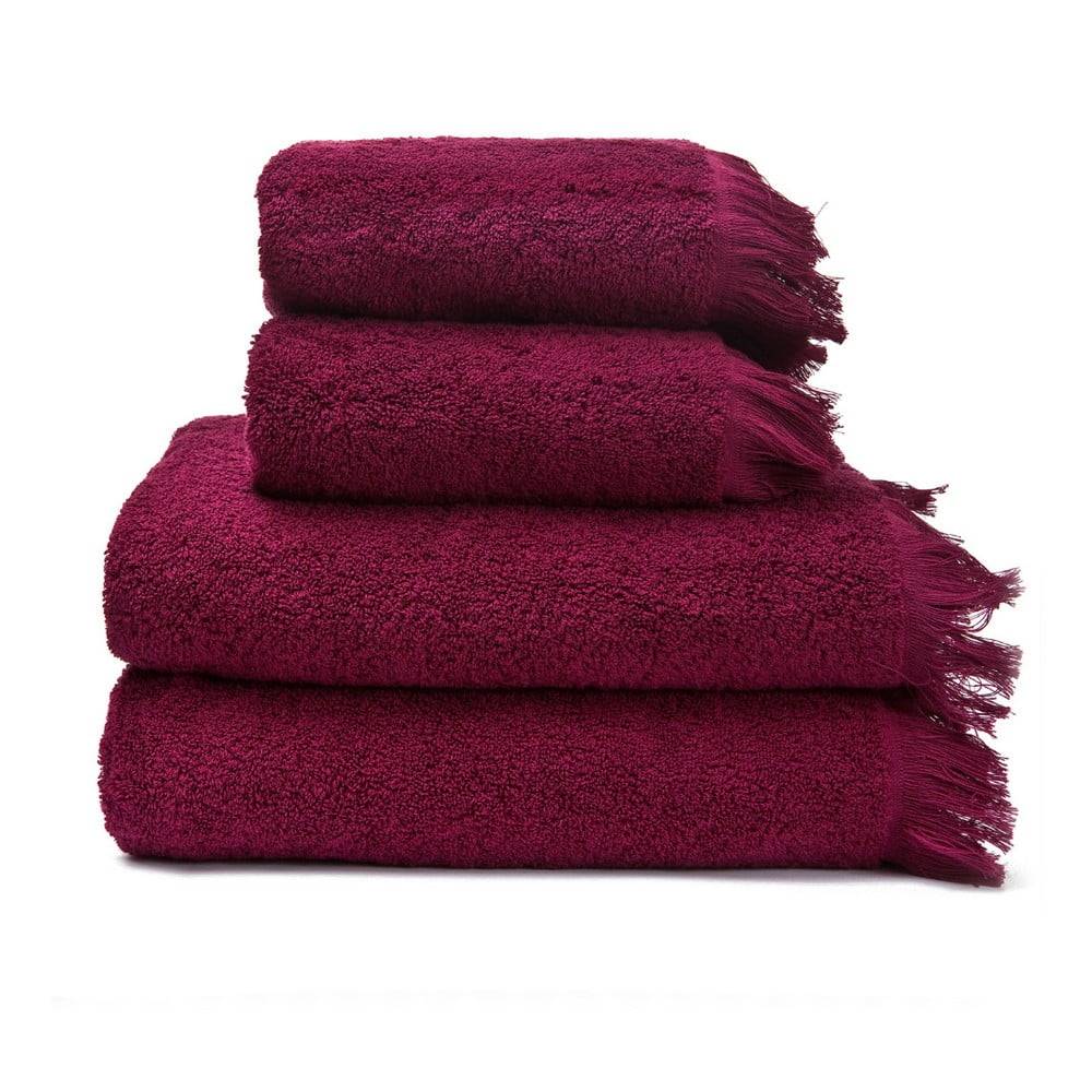 Bonami Sada 2 červených uterákov a 2 osušiek zo 100% bavlny  Selection, 50 × 90 + 70 × 140 cm, značky Bonami