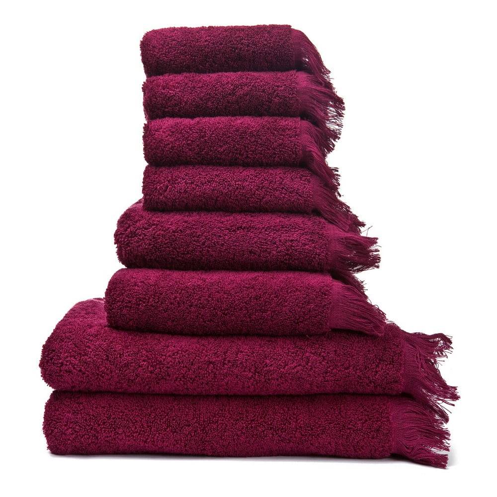 Bonami Sada 6 červených uterákov a 2 osušiek zo 100 % bavlny  Selection, značky Bonami