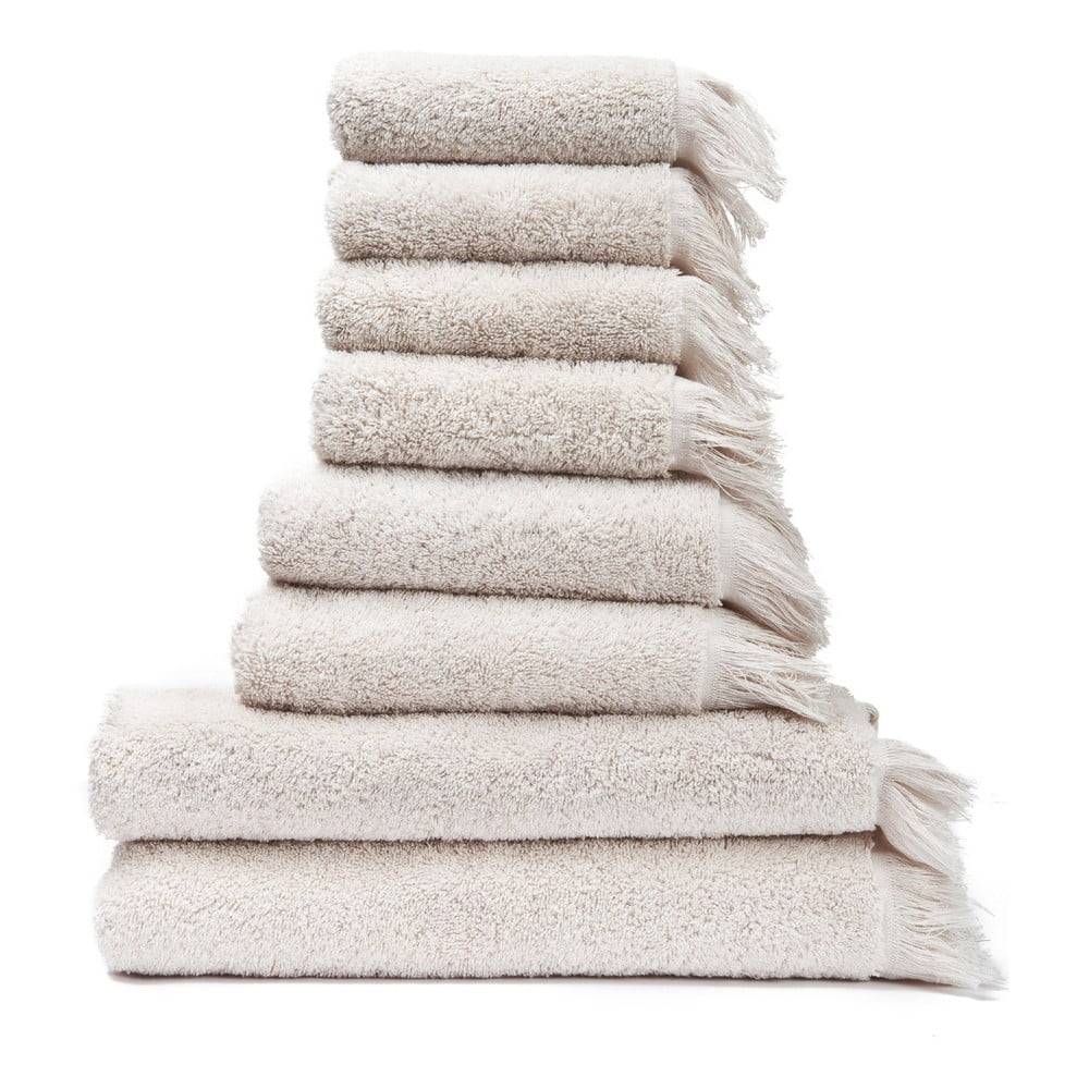 Bonami Súprava 6 krémovobielych uterákov a 2 osušiek zo 100% bavlny  Selection, značky Bonami