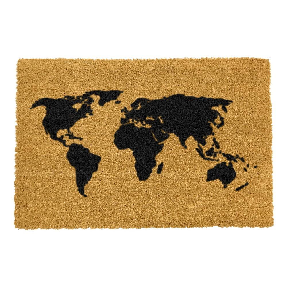 Artsy Doormats Rohožka z prírodného kokosového vlákna  World Map, 40 x 60 cm, značky Artsy Doormats