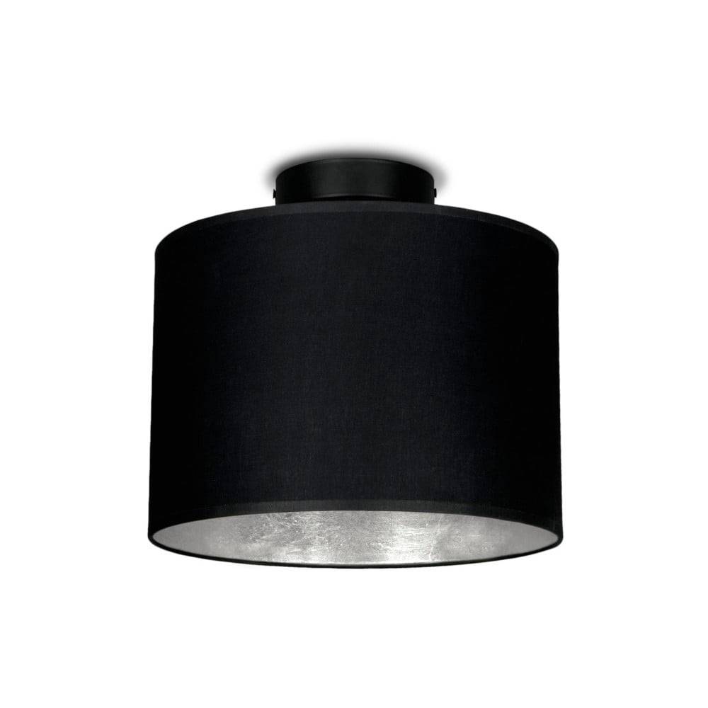 Sotto Luce Čierne stropné svietidlo s detailom v striebornej farbe  MIKA, Ø 25 cm, značky Sotto Luce