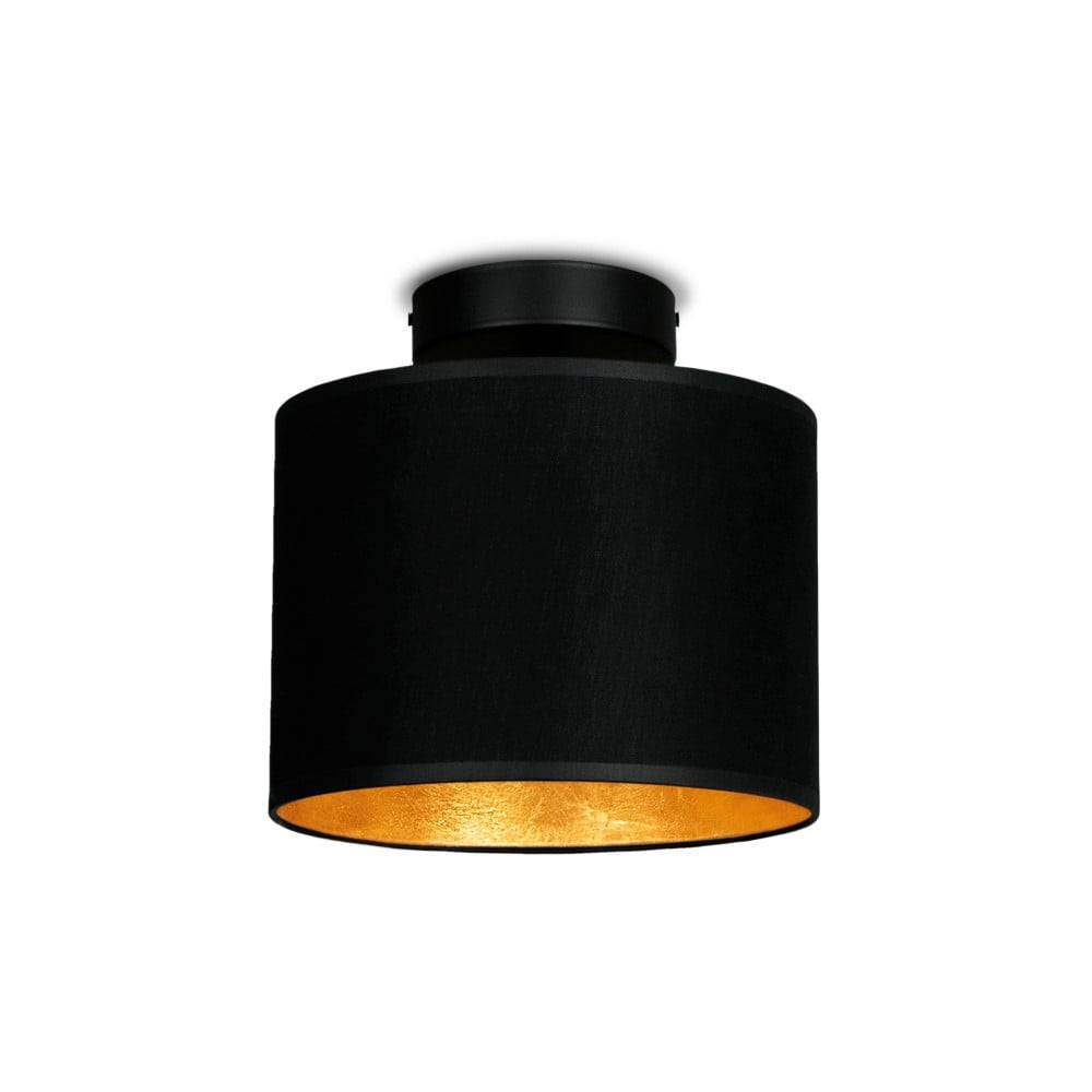 Sotto Luce Čierne stropné svietidlo s detailom v zlatej farbe  Mika XS CP, ⌀ 20 cm, značky Sotto Luce