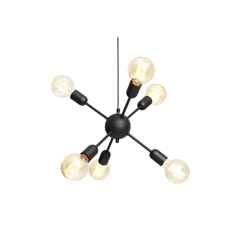 CustomForm Čierne závesné svietidlo na 6 žiaroviek  Vanwerk Ball, značky CustomForm