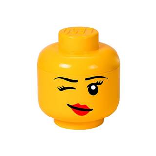 LEGO® Žltý úložný box v tvare hlavy  Winky, ⌀ 16,3 cm, značky LEGO®