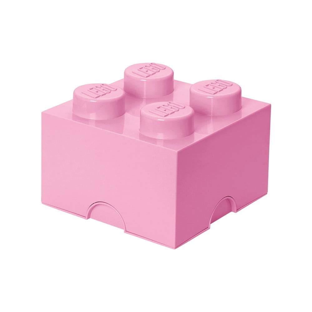 LEGO® Svetloružový úložný box štvorec , značky LEGO®