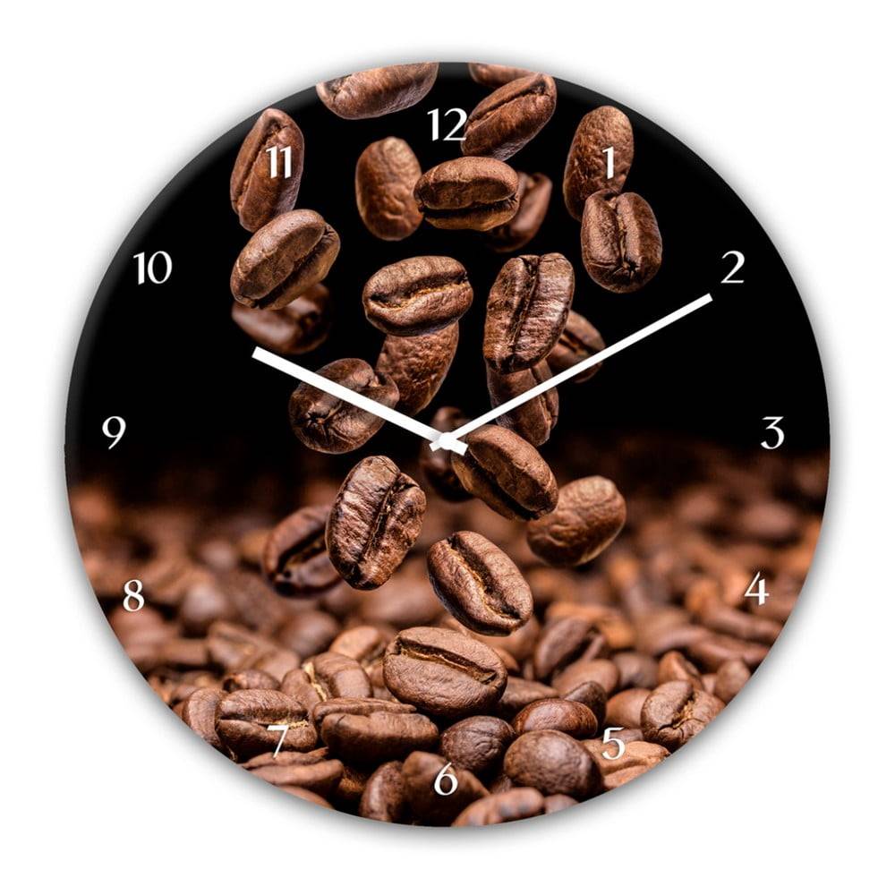 Styler Nástenné hodiny  Glassclock Coffee Seeds, ⌀ 30 cm, značky Styler