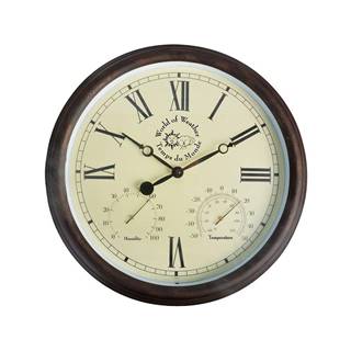 Ego Dekor Vonkajšie nástenné hodiny s rímskymi číslicami a teplomerom Esschert Design, značky Ego Dekor