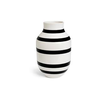 Kähler Design Čierno-biela kameninová váza  Omaggio, výška 30,5 cm, značky Kähler Design