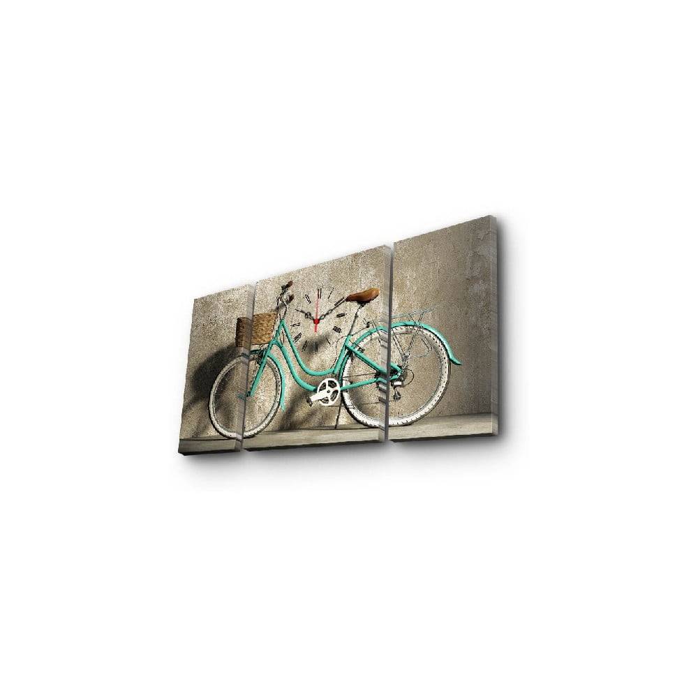 ClockArt Nástenné obrazové hodiny Bicykel, 84 × 45 cm, značky ClockArt