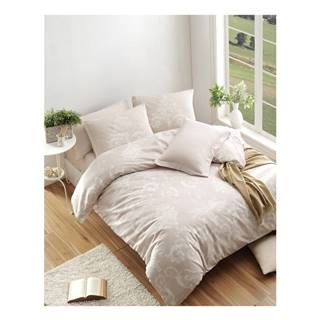 Eponj Home Obliečky s prímesou bavlny s plachtou na dvojlôžko Kralice Mink, 200 × 220 cm, značky Eponj Home