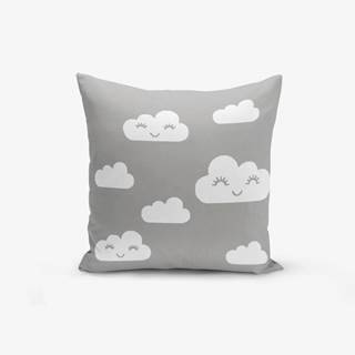 Minimalist Cushion Covers Obliečka na vankúš s prímesou bavlny  Grey Background Cloud, 45 × 45 cm, značky Minimalist Cushion Covers