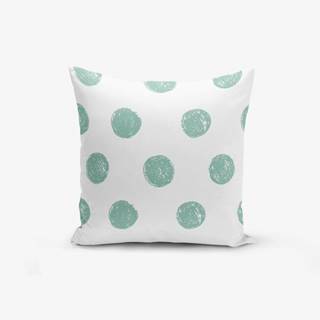Minimalist Cushion Covers Obliečka na vankúš s prímesou bavlny  Mind Green With Points, 45 × 45 cm, značky Minimalist Cushion Covers