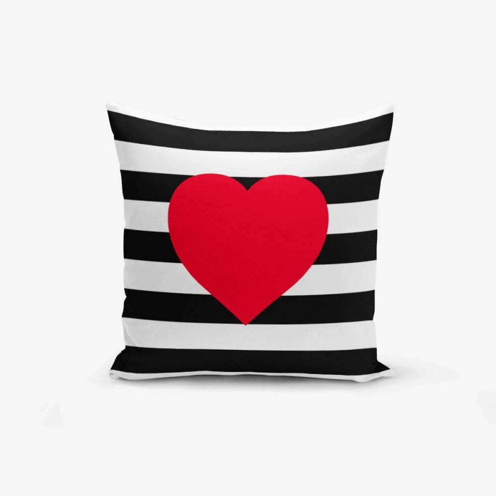 Minimalist Cushion Covers Obliečka na vankúš  Navy Heart, 45 × 45 cm, značky Minimalist Cushion Covers