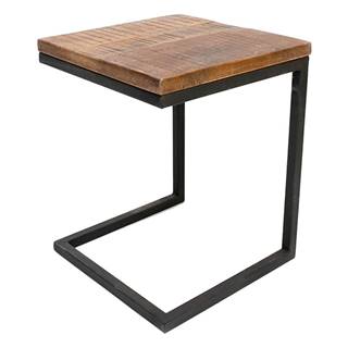 LABEL51 Čierny odkladací stolík s doskou z mangového dreva  Box, značky LABEL51