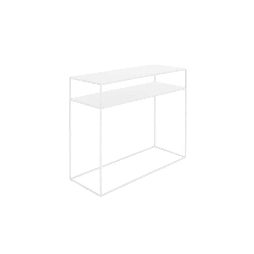 Custom Form Biely konzolový kovový stôl s policou CustomForm Tensio, 100 x 35 cm, značky Custom Form