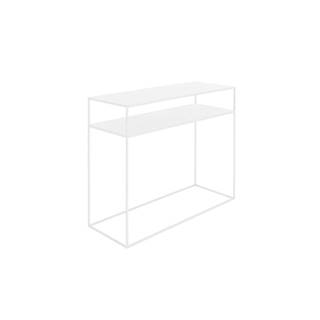 Custom Form Biely konzolový kovový stôl s policou CustomForm Tensio, 100 x 35 cm, značky Custom Form