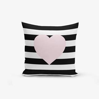 Obliečka na vaknúš s prímesou bavlny Minimalist Cushion Covers Striped Pink, 45 × 45 cm