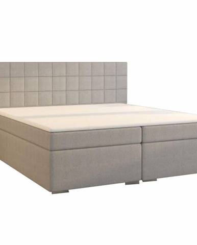 Boxspringová posteľ 160x200 sivá NAPOLI MEGAKOMFORT VISCO