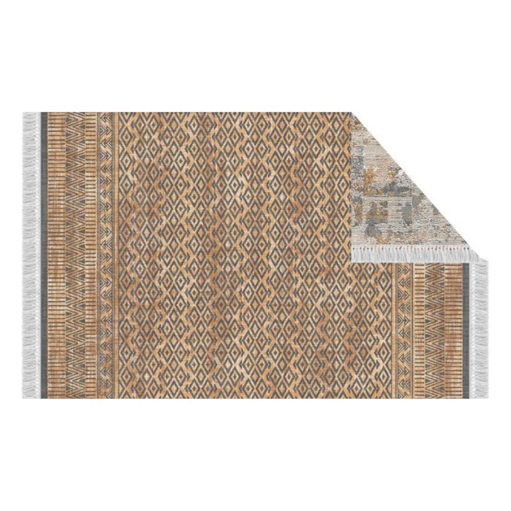 Kondela Obojstranný koberec vzor/ hnedá 120x180 MADALA, značky Kondela