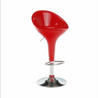 Barová stolička červená/chróm ALBA NOVA