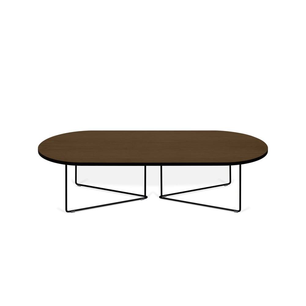TemaHome Konferenčný stolík s orechovou dyhou  Oval, značky TemaHome