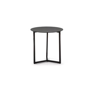 La Forma Čierny odkladací stolík Kave Home Marae, ⌀ 50 cm, značky La Forma