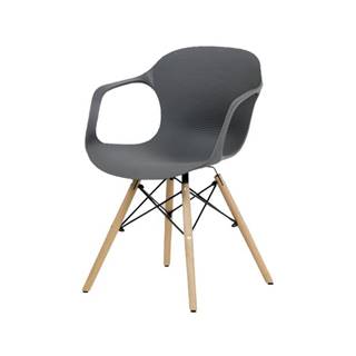 Sconto Jedálenská stolička DAGMAR sivá/buk, značky Sconto