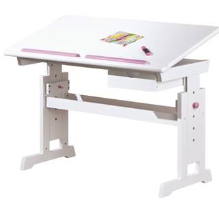 Nastaviteľný písací stôl BERNIS biela