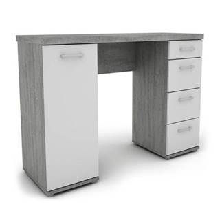 Sconto Písací stôl JOKER 32 biela/betón, značky Sconto