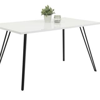 Jedálenský stôl JENNIFER T biela/čierna