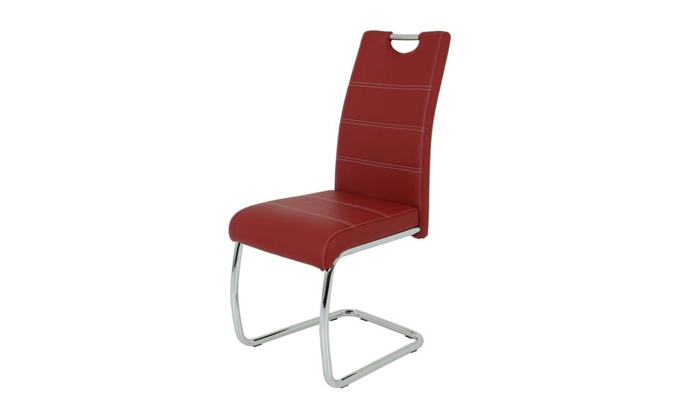 Sconto Jedálenská stolička FLORA S bordová, syntetická koža, značky Sconto