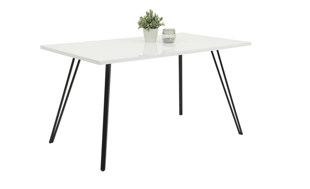 Sconto Jedálenský stôl JENNIFER T biela/čierna, značky Sconto